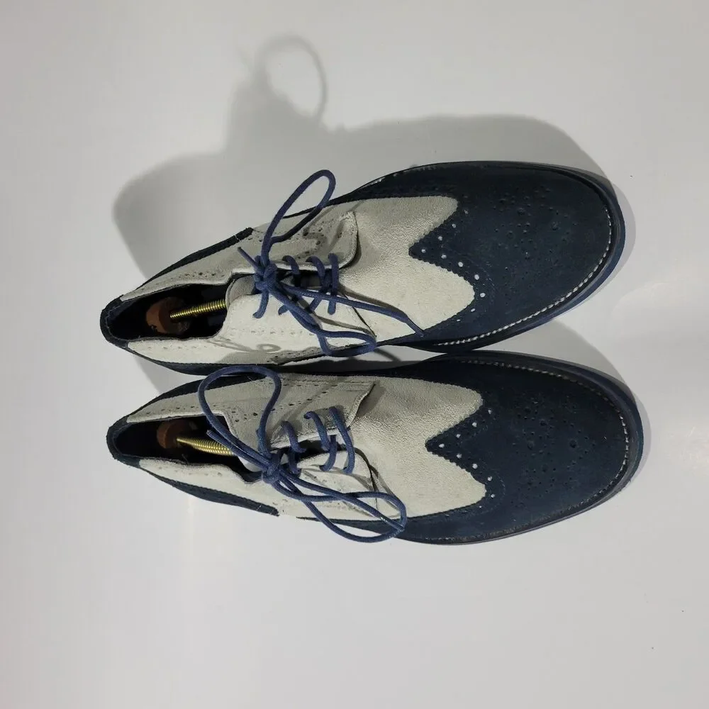 Joseph Abboud Collection Mens Suede Leather Wingtip Dress shoes Sz 8.5